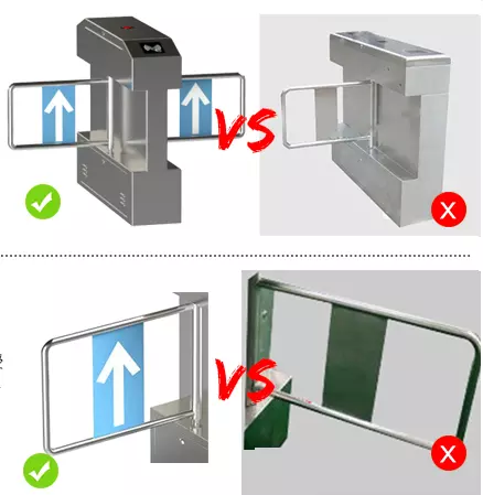 Biometric Access Swing Turnstile /Cabinet Stadiums Gate Barriers/ Esd Checker Gate