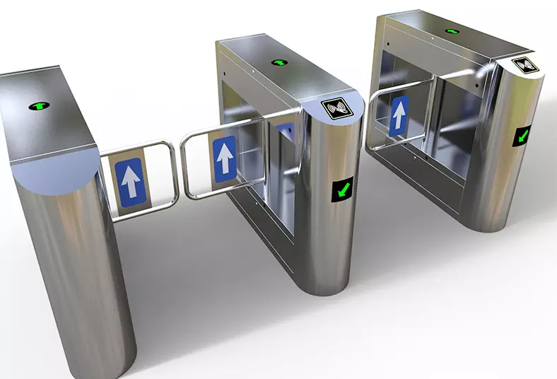 Biometric Access Swing Turnstile /Cabinet Stadiums Gate Barriers/ Esd Checker Gate