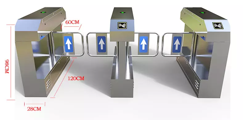 Biometric Access Swing Turnstile /Cabinet Stadiums Gate Barriers/ Esd Checker Gate