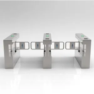 دروازه کنترل دسترسی گسترده امنیتی مانع دروازه خودکار چرخشی فولادی ضد زنگ برای سوپرمارکت یا افراد معلول